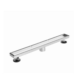 28" Brushed Nickel 2-in-1 Linear Shower Drain with Tile Insert & Hair Catcher